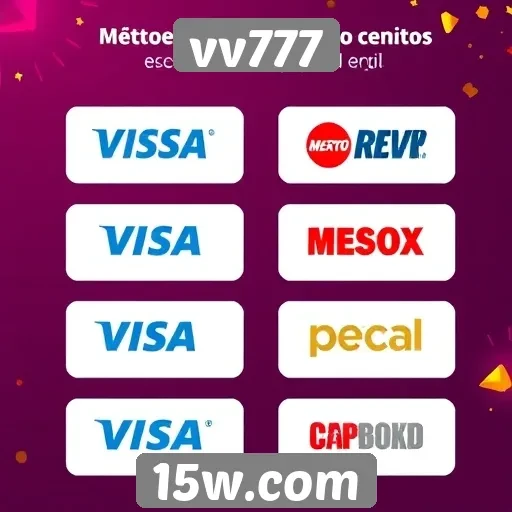 Métodos de pagamento aceitos no vv777